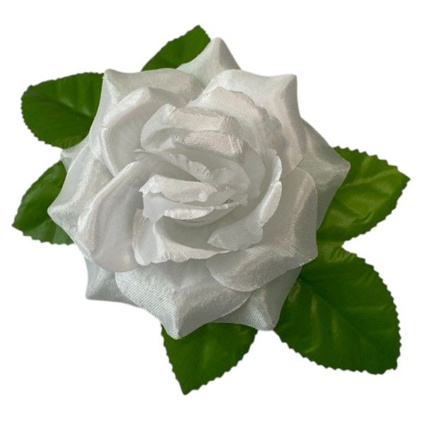 Główki kwiatowe Róża z liściem