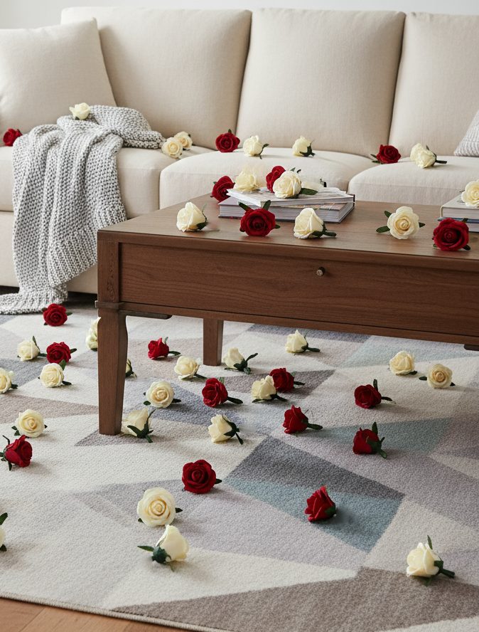 Kwiaty do dekoracji sztucznych główek róż B1