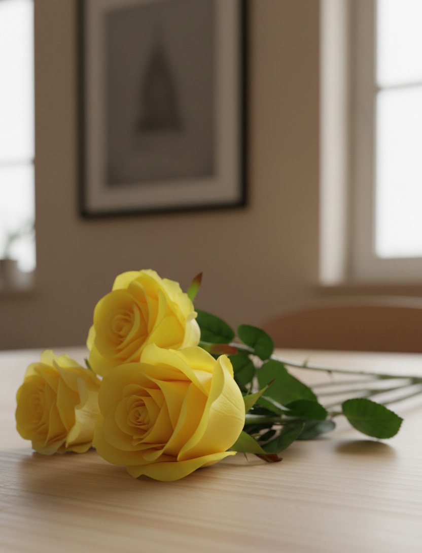 Kwiaty do dekoracji róża na łodydze