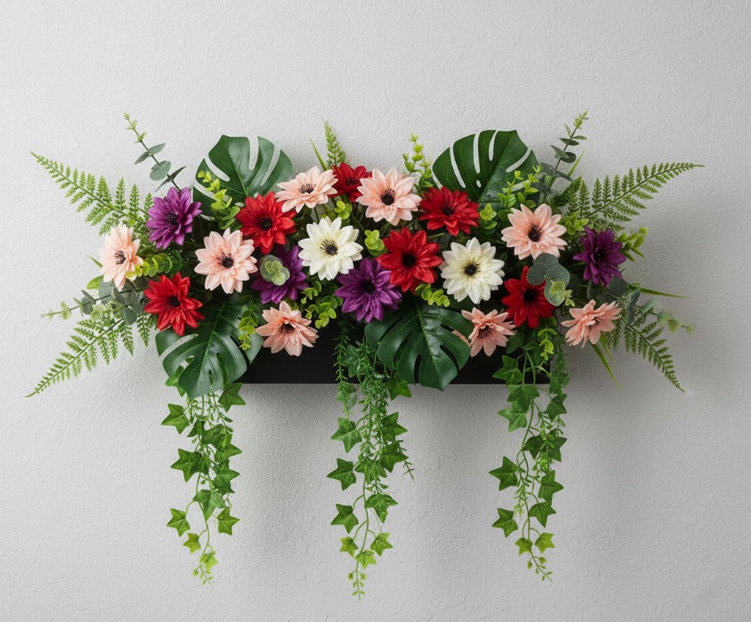 kwiatek w dekoracji wnętrza